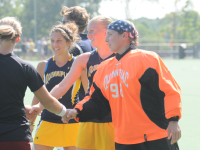Boston College 2, Quinnipiac 0Quinnipiac captains Lauren Zimniski, Jennalise Taylor and Nicole Lewis shake hands with the opposing team before Friday's game vs. Boston College.