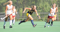 Boston College 2, Quinnipiac 0Quinnipiac's Kristin Engelke reaches for the ball in Friday's game vs. Boston College.