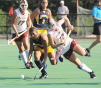 Boston College 2, Quinnipiac 0Quinnipiac's Christa Romano goes for the ball in Friday's game vs. Boston College.