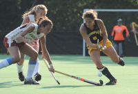 Boston College 2, Quinnipiac 0Quinnipiac's Lauren Zimniski goes for the ball in Friday's game vs. Boston College.