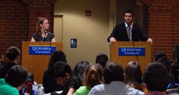 Skidmore, left, and Bond