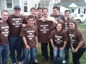 Quinnipiac students at the pre-Stoolapalooza party.