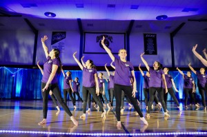 Express Dance and Acrobatics from Milford, MA, performs to honor Gray.