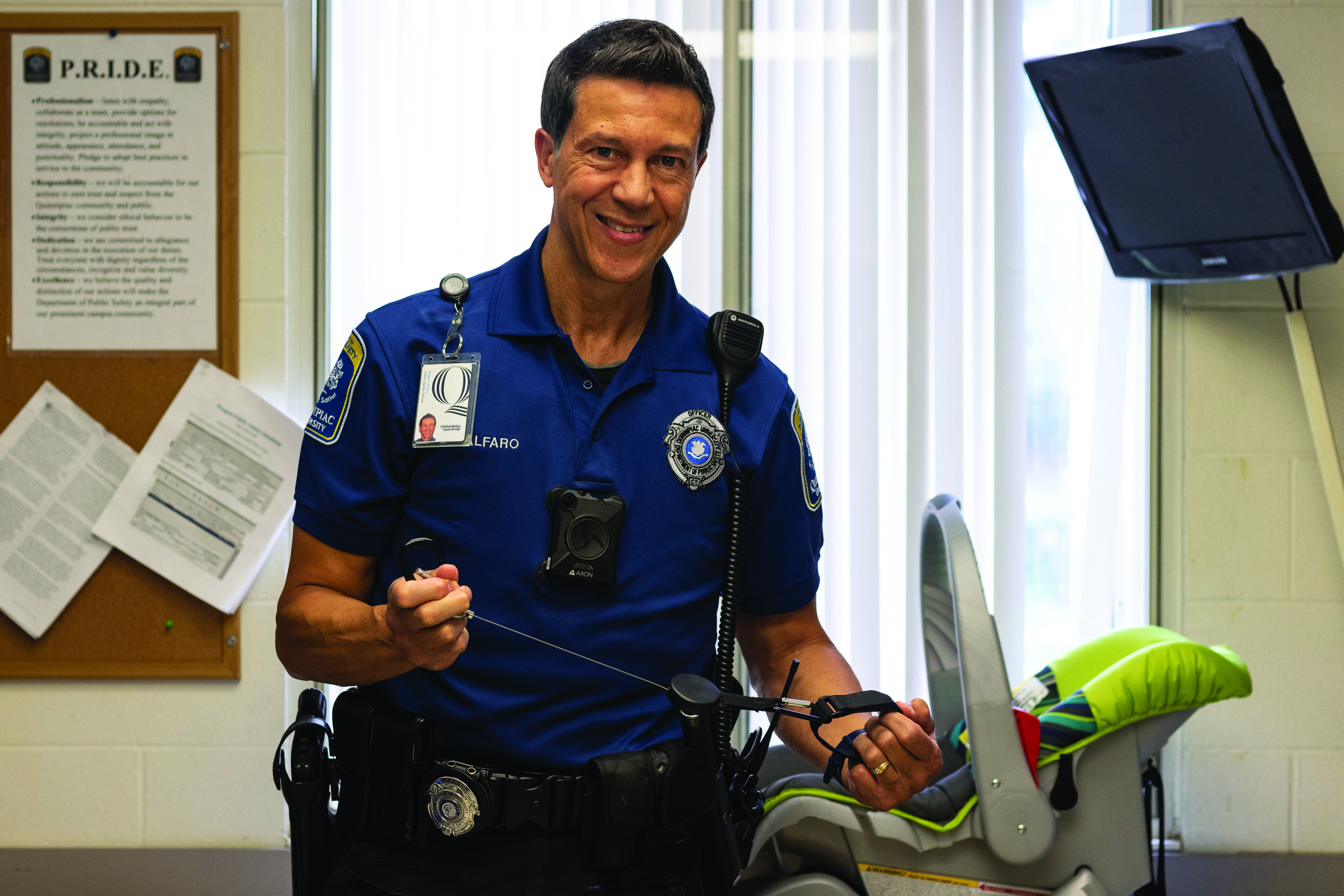 Quinnipiac University Public Safety Officer Invents ‘Hooked on Baby’